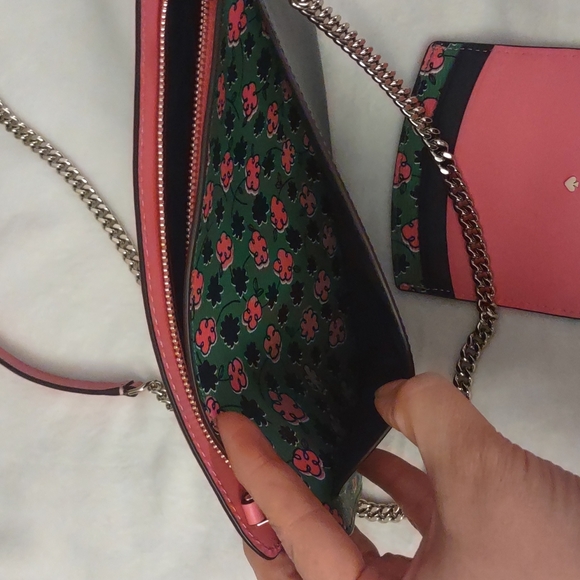 Kate Spade Pink Floral Purse w/card holder - Picture 9 of 9